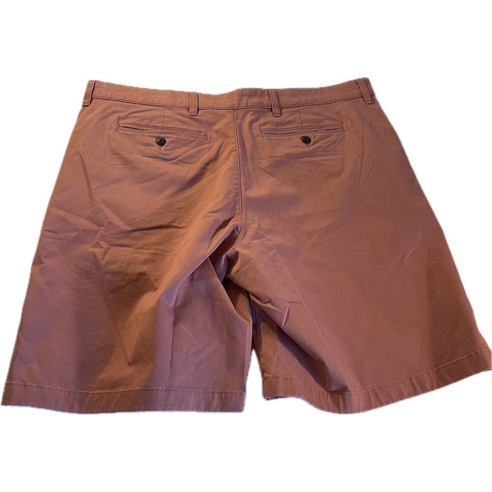 LL Bean Shorts Mens 40 Pink Lakewashed Chino Cotton Blend Comfort Golf Casual - Picture 2 of 9